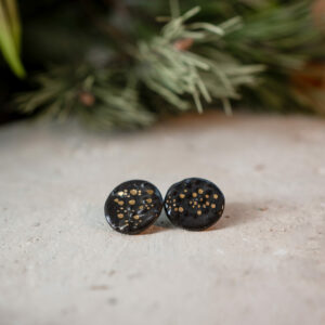 Ceramiczne kolczyki - Kora i złoto