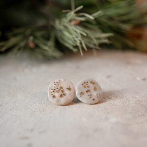 Ceramiczne kolczyki - Poranna mgła