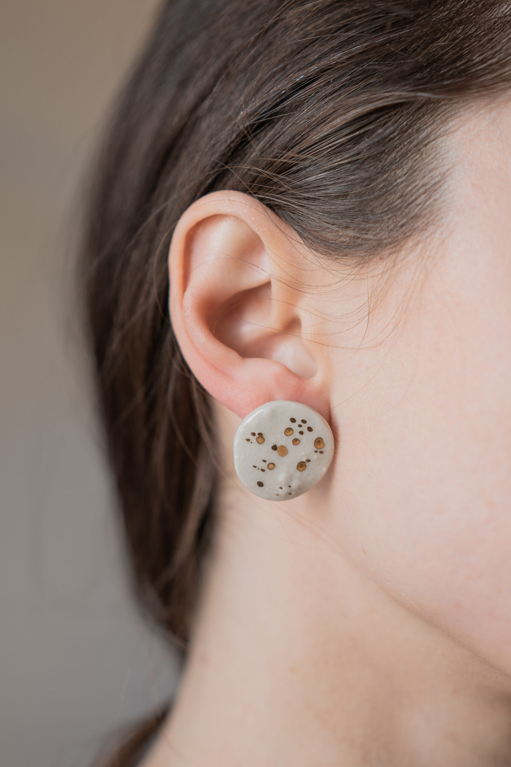 Ceramiczne kolczyki - Poranna mgła - obrazek 2