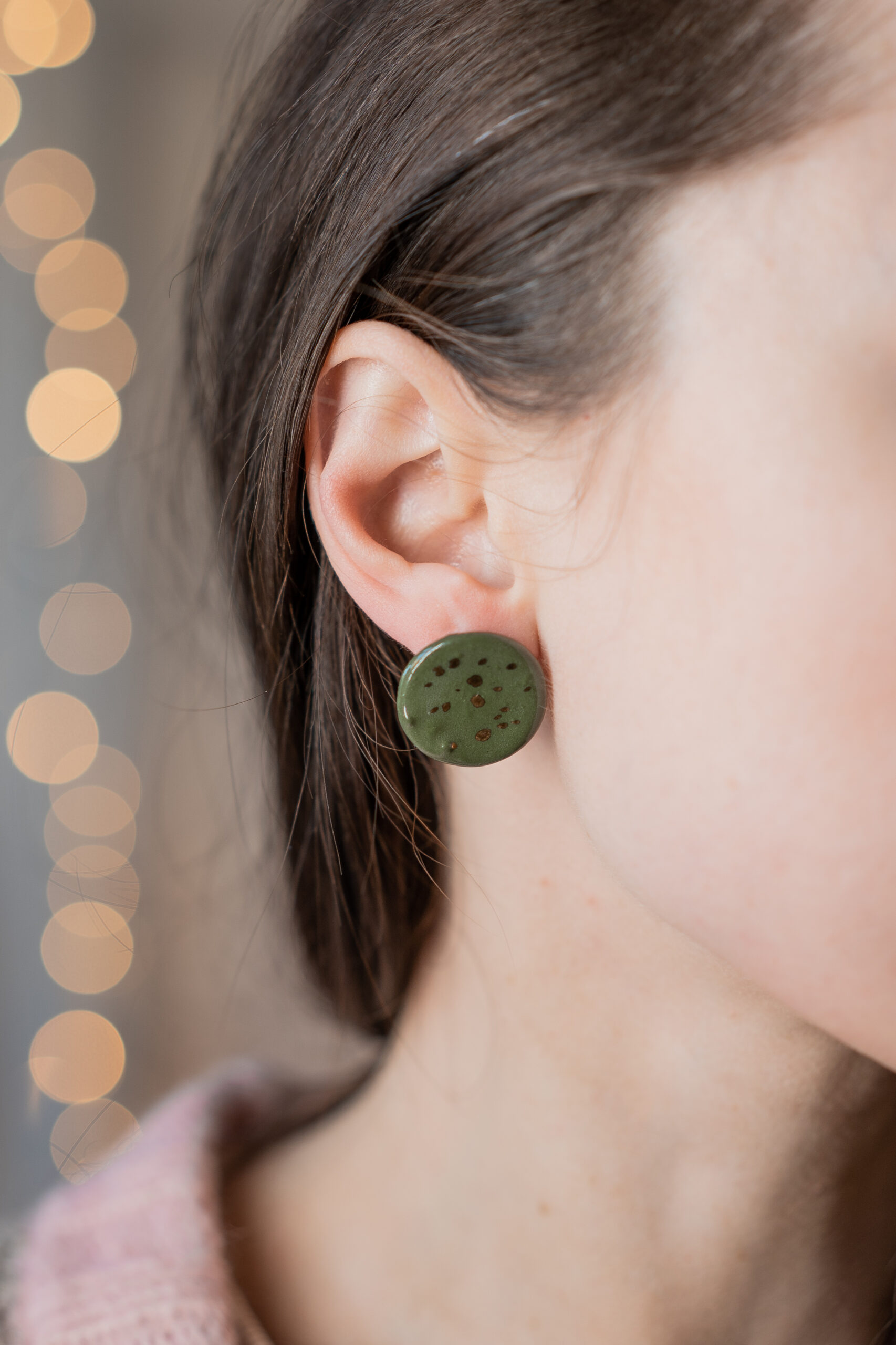 Ceramiczne kolczyki - Sosnowy Szept - obrazek 2